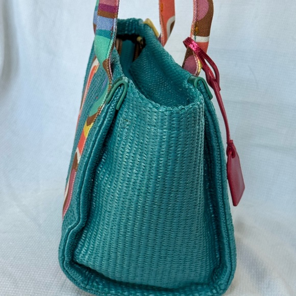 Kurt Geiger Multicolor Woven Tote and Crossbody NWT - Picture 7 of 13